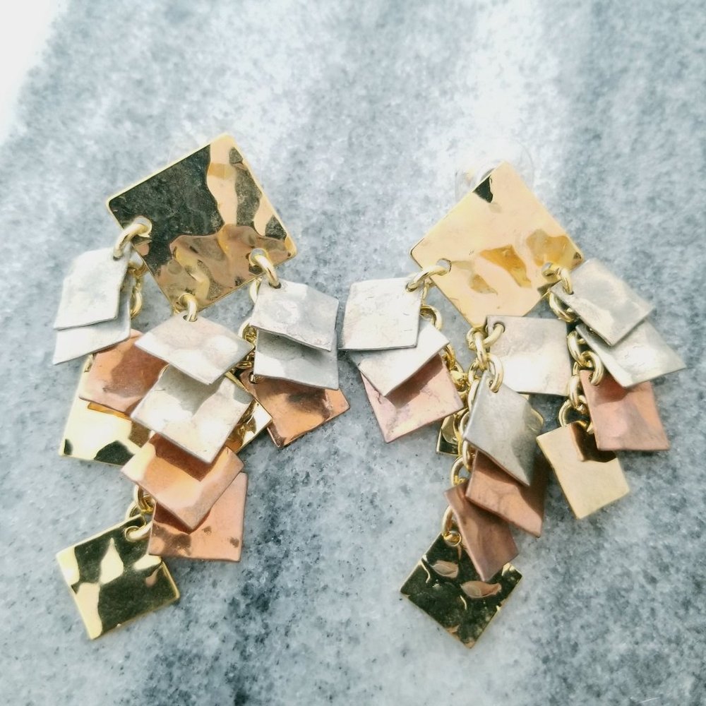 Vintage Hand Crafted Multicolor Geometric Earrings